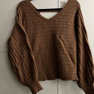 Cozy Brown V-Neck Sweater